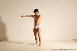 Underwear Martial art Man Asian Moving poses Average Short Black Dynamic poses Academic